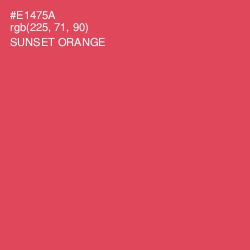 #E1475A - Sunset Orange Color Image