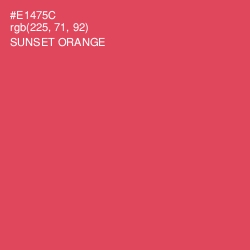 #E1475C - Sunset Orange Color Image