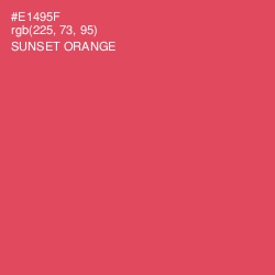 #E1495F - Sunset Orange Color Image