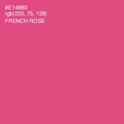 #E14B80 - French Rose Color Image