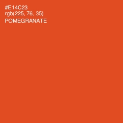 #E14C23 - Pomegranate Color Image