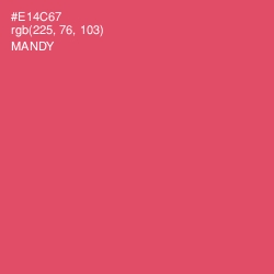 #E14C67 - Mandy Color Image