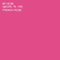 #E14C88 - French Rose Color Image