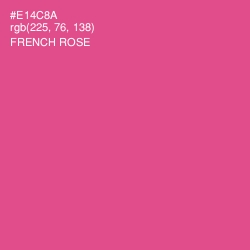 #E14C8A - French Rose Color Image