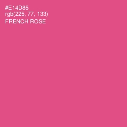 #E14D85 - French Rose Color Image