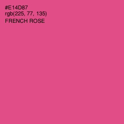 #E14D87 - French Rose Color Image