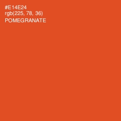 #E14E24 - Pomegranate Color Image