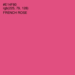 #E14F80 - French Rose Color Image