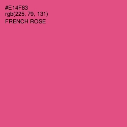 #E14F83 - French Rose Color Image