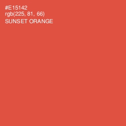 #E15142 - Sunset Orange Color Image