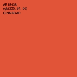 #E15438 - Cinnabar Color Image