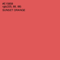 #E15858 - Sunset Orange Color Image