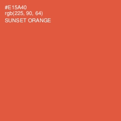 #E15A40 - Sunset Orange Color Image