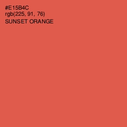 #E15B4C - Sunset Orange Color Image