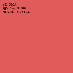 #E15B5A - Sunset Orange Color Image