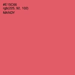 #E15C66 - Mandy Color Image