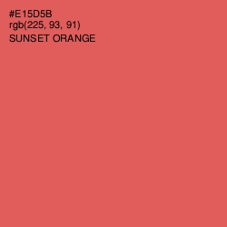#E15D5B - Sunset Orange Color Image