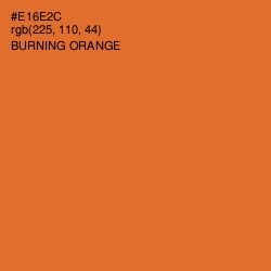 #E16E2C - Burning Orange Color Image