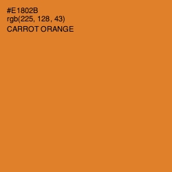 #E1802B - Carrot Orange Color Image