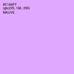 #E1A6FF - Mauve Color Image