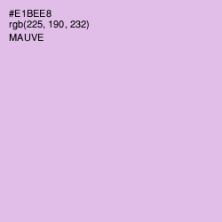 #E1BEE8 - Mauve Color Image