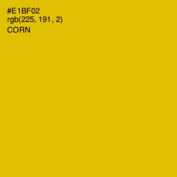 #E1BF02 - Corn Color Image