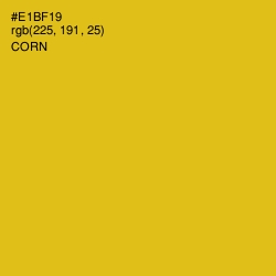 #E1BF19 - Corn Color Image