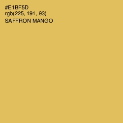 #E1BF5D - Saffron Mango Color Image