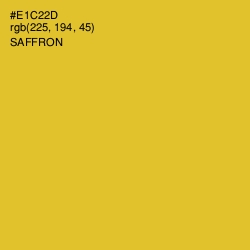 #E1C22D - Saffron Color Image