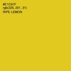 #E1C91F - Ripe Lemon Color Image