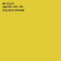 #E1CC37 - Golden Dream Color Image