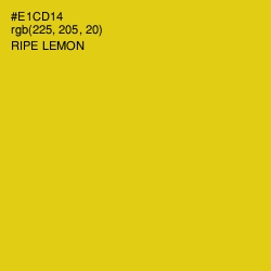 #E1CD14 - Ripe Lemon Color Image