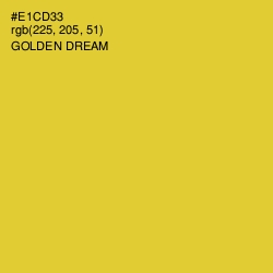 #E1CD33 - Golden Dream Color Image
