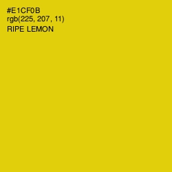 #E1CF0B - Ripe Lemon Color Image