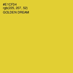 #E1CF34 - Golden Dream Color Image