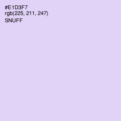 #E1D3F7 - Snuff Color Image