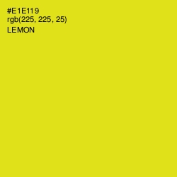 #E1E119 - Lemon Color Image