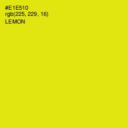 #E1E510 - Lemon Color Image