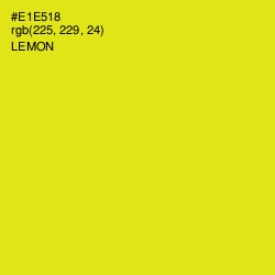 #E1E518 - Lemon Color Image