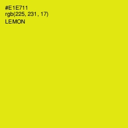 #E1E711 - Lemon Color Image