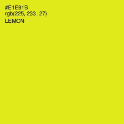 #E1E91B - Lemon Color Image
