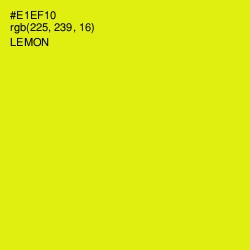 #E1EF10 - Lemon Color Image
