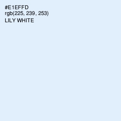 #E1EFFD - Lily White Color Image