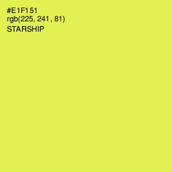 #E1F151 - Starship Color Image