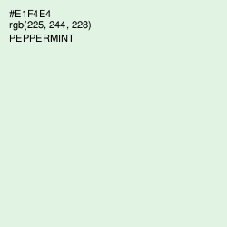 #E1F4E4 - Peppermint Color Image