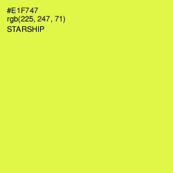 #E1F747 - Starship Color Image