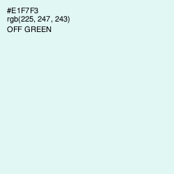 #E1F7F3 - Off Green Color Image