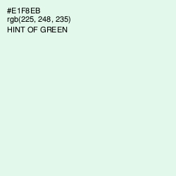 #E1F8EB - Hint of Green Color Image