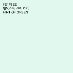 #E1F8EE - Hint of Green Color Image