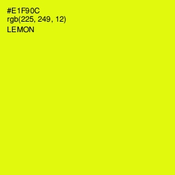 #E1F90C - Lemon Color Image